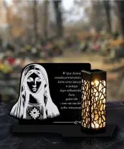 Eternal Solar Candle XL Mary Led for the Grave