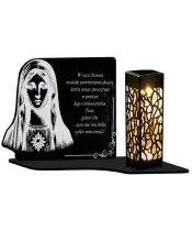 Eternal Solar Candle XL Mary Led for the Grave