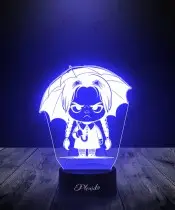 3D Plexido Wednesday Addams Spiegel-LED-Lampe