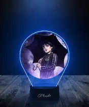 Lampka LED 3D Plexido z Nadrukiem Wednesday z Parasolem