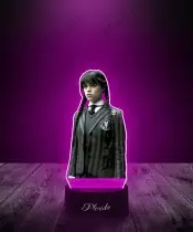 Lampka LED 3D Plexido z Nadrukiem Wednesday Addams