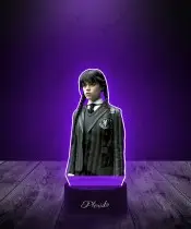 Lampka LED 3D Plexido z Nadrukiem Wednesday Addams