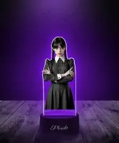 Lampka LED 3D Plexido z Nadrukiem Wednesday Addams Serial