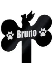 Gedenktafel für das Grab eines Hundes Personalisierte Kerze zum Gedenken an einen Schüler