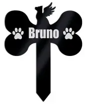 Memorial Plaque for a Dog's Grave Personalized Candle in Memory of a Pupil