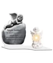 Premium XL Engel LED Ewige Kerze für Friedhof oder Grab