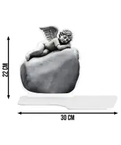 Premium XL Engel LED Ewige Kerze für Friedhof oder Grab