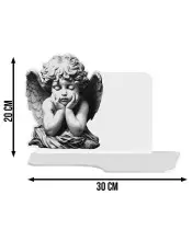 Premium Eternal Candle XL for Cemetery, Grave, Angel, LED