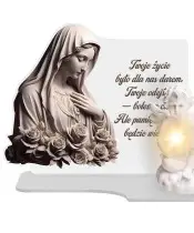 Ewige Kerze Premium XL Jesus Friedhof Grabengel LED