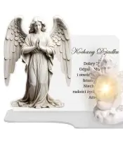 Große Premium Kerze XL für Friedhof Grabengel LED