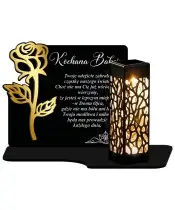 Eternal Solar Candle Statuette with a Rose for the Tomb of All Saints