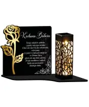 Eternal Solar Candle Statuette with a Rose for the Tomb of All Saints