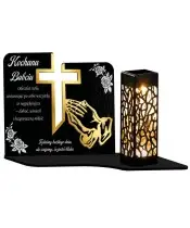 copy of Ewige Solarkerze Statuettenkreuz für das Grab Allerheiligen