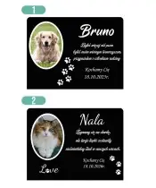 Solar-LED-Kerze für Hunde und Katzen mit Foto für einen Grabstein