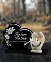Premium Candle Statue Led Figurine Plaster Hands 18 cm