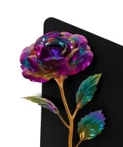 Premium Statuette 28 cm für Friedhofsgrab Ewige Rose Multicolor