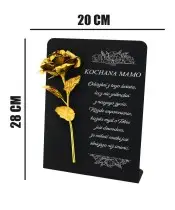 Premium Statuette 28 cm für Friedhofsgrab Ewiges Roségold
