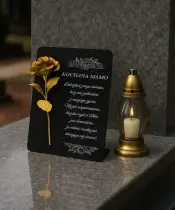 Premium Statuette 28 cm für Friedhofsgrab Ewiges Roségold