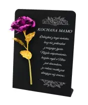Premium Statuette 28 cm für Friedhof Grab Ewige rosa Rose