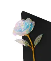Premium Statuette 22 cm mit holografischer ewiger Rose fürs Grab