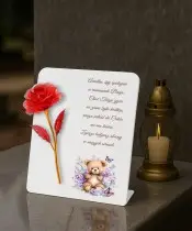 Premium Statuettenkerze 22 cm Ewige Rose für das Allerheiligengrab