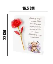 Premium Statuettenkerze 22 cm Ewige Rose für das Allerheiligengrab