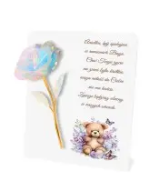 Premium Kinderstatuettenkerze 22 cm Ewige Rose fürs Grab