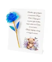Premium Kinderstatuette Kerze 22 cm Ewige Rose für Grab Grabstein