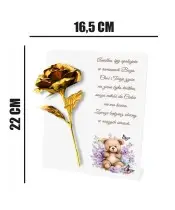 Premium Kinderstatuettenkerze 22 cm Ewige Rose für das Allerheiligengrab