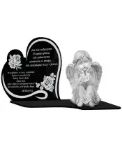 Premium Kerze Led Statuette Engel Gips Figur für Friedhof Grab