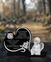 Premium Kerze Led Statuette Engel Gips Figur Für Grab Friedhof