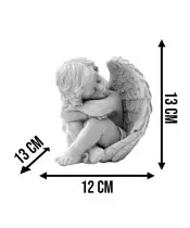 Premium Kerze Led Statuette Gips Engel Figur für das Grab Allerheiligen