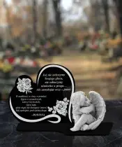 Premium Candle Led Statuette Plaster Angel Figurine for the Tomb of All Saints