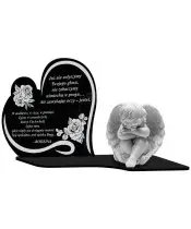 Premium Kerze Led Statuette Gips Engel Figur für das Grab Allerheiligen