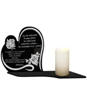 Premium Kerze Statue Led Herz Friedhof Kerze