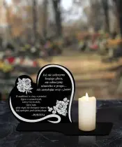 Premium Kerze Statue Led Herz Friedhof Kerze