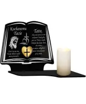 Premium Kerze Statue Buch LED Kerze für den Friedhof