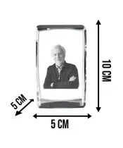 Premium Candle Statuette Heart Crystal 3D Photo For Grave