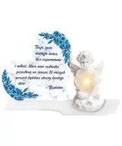 Large Premium XL Marble Candle for Children Angel LED