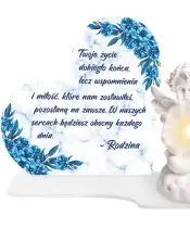 Large Premium XL Marble Candle for Children Angel LED