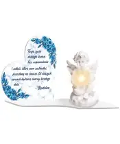 Large Premium XL Marble Candle for Children Angel LED