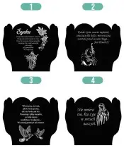 Large Solar Candle XL 18 cm Premium Heart in Hands We Remember at the Cemetery Grave