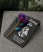 Premium Statuette With Rose Multicolor 26 cm