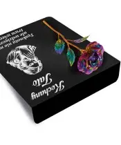 Premium Statuette With Rose Multicolor 26 cm