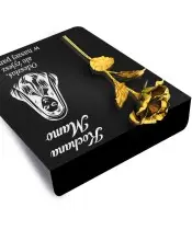 Premium Statuette mit goldener Rose 26 cm