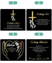 Premium Eternal Solar Candle Golden Cross Grave Statuette