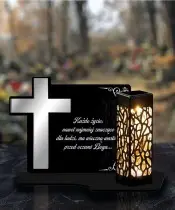 Eternal Solar Candle Silver Cross Led for the Tomb of All Saints