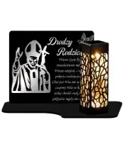 Premium Eternal Solar Candle Pope Statuette for the Tomb of All Saints