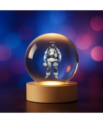 3D Crystal Ball Firefighter...