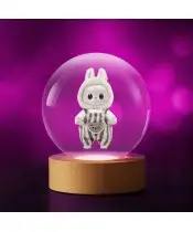 3D Labubu Crystal Ball with Watermelon